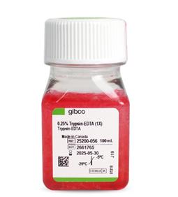 胰酶細(xì)胞消化液（0.25%胰酶，含EDTA，含酚紅）Gibco